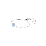 Resim Birthstone Bileklik, Kare kesim, Mart, Mavi, Rodyum kaplama