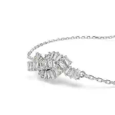 Resim Matrix Bileklik, Baget kesim, Düğüm, Beyaz, Rodyum kaplama