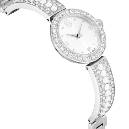 Resim Matrix pearl bangle Saat, İsviçre Üretimi, Kristal bileklik, Beyaz, Paslanmaz çelik