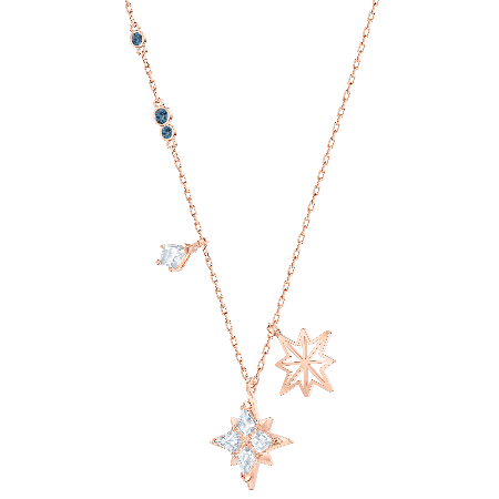 Resim Swarovski Symbolic Kolye, Yıldız, Beyaz, Pembe altın rengi kaplama