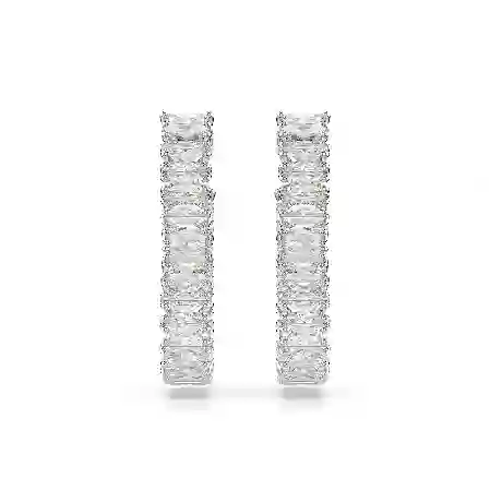 Resim Hyperbola halka küpeler, Infinity, Beyaz, Rodyum kaplama