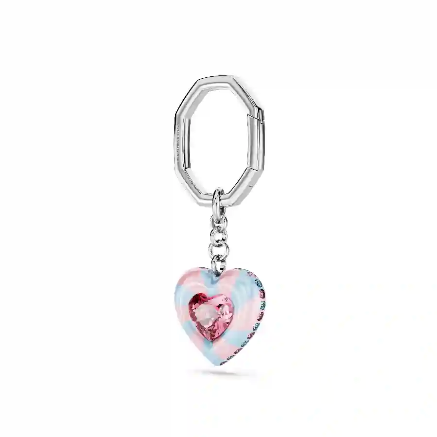Resim Dulcis Anahtarlık, Kalp kesim, Kalp, Çok renkli, Rodyum kaplama