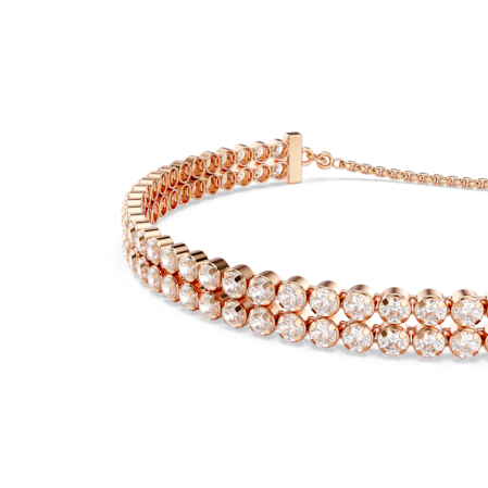 Resim Matrix Tennis bileklik, Beyaz, Pembe altın rengi kaplama