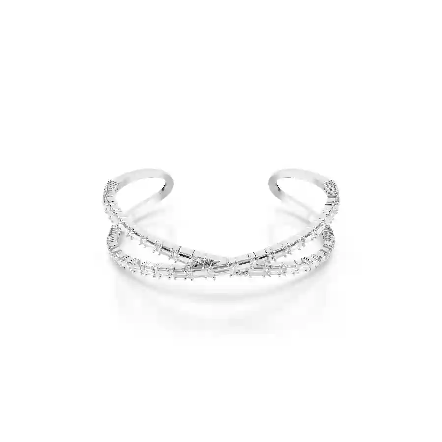 Resim Hyperbola Kelepçe, Infinity, Beyaz, Rodyum kaplama