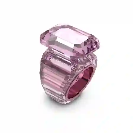 Resim Lucent Kokteyl Yüzüğü, Sekizgen kesim, Pembe