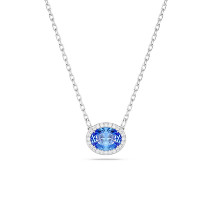 Resim Constella Kolye, Oval kesim, Mavi, Rodyum kaplama