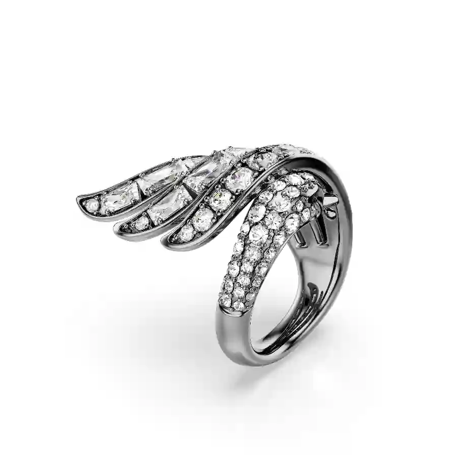 Resim The Vienna Collection Yüzük, Kuğu, Beyaz, Rutenyum kaplama