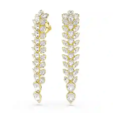 Resim Idyllia damla küpeler, Karışık kesimler, Uzun, Beyaz, Altın rengi kaplama