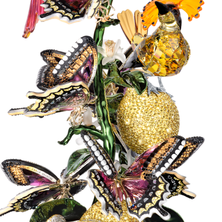 Resim Idyllia Kuşlar ve Kelebekler Cam Fanus