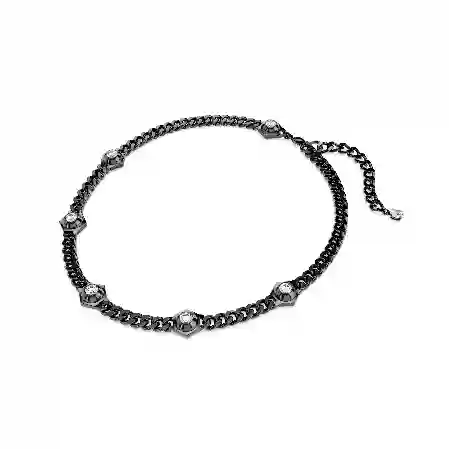 Resim Numina Kolye, Yuvarlak kesim, Beyaz, Rutenyum kaplama