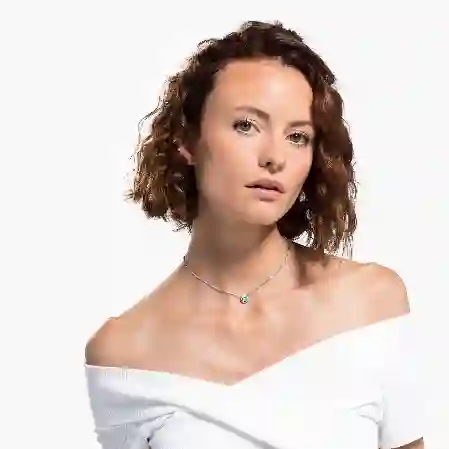 Resim Una Angelic Kolye, Mavi, Rodyum kaplama