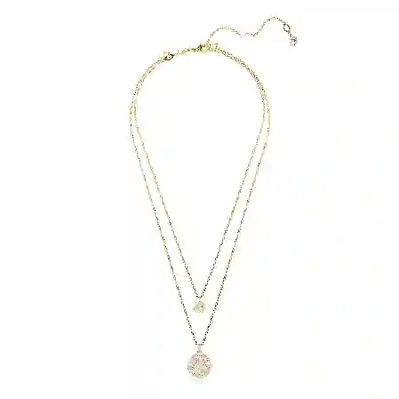 Resim Meteora Katlı Kolye, Beyaz, Altın rengi kaplama