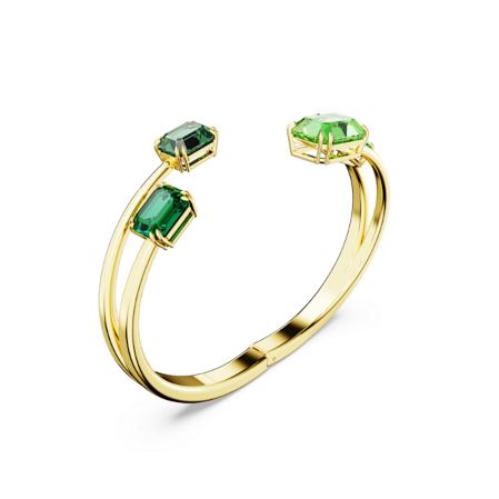 Resim Millenia Bileklik, Sekizgen kesim, Yeşil, Altın rengi kaplama