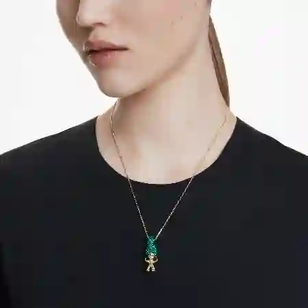 Resim Good Luck Trolls Kolye, Troll, Yeşil, Altın rengi kaplama