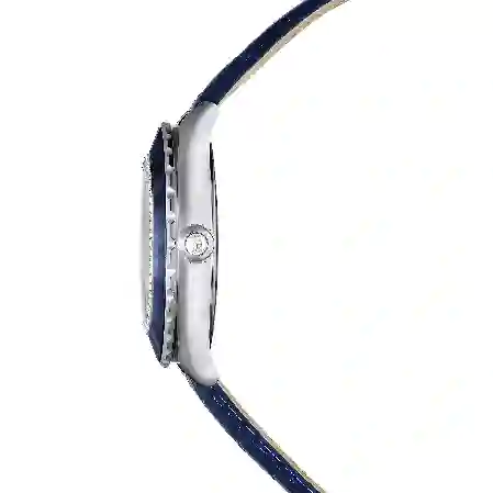 Resim Octea Moon Saat, İsviçre Üretimi, Ay, Deri kayış, Mavi, Paslanmaz çelik