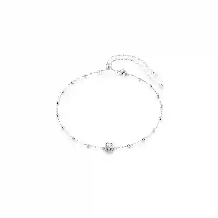 Resim Una Angelic Kolye, Yuvarlak kesim, Çift taraflı motifler, Beyaz, Rodyum kaplama