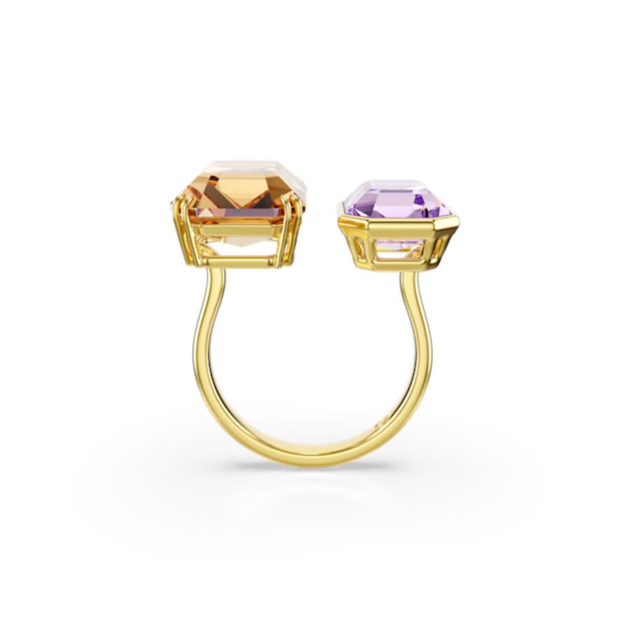 Resim Millenia Açık Yüzük, Sekizgen kesim, Çok renkli, Altın rengi kaplama