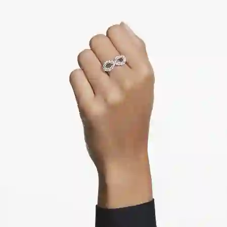 Resim Hyperbola Kokteyl Yüzüğü, Infinity, Beyaz, Rodyum kaplama