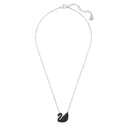 Resim Swan Kolye Ucu, Kuğu, Siyah, Rodyum kaplama