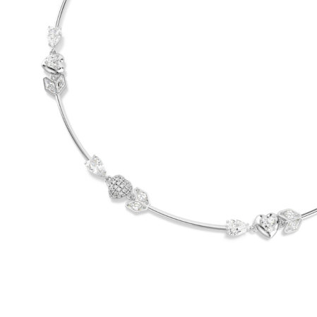 Resim Idyllia Kolye, Oklu kalp, Beyaz, Rodyum kaplama