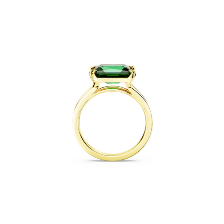 Resim Stilla Kokteyl Yüzüğü, Dikdörtgen kesim, Yeşil, Altın rengi kaplama