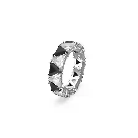 Resim Ortyx Kokteyl Yüzüğü, Üçgen kesim, Siyah, Rodyum kaplama