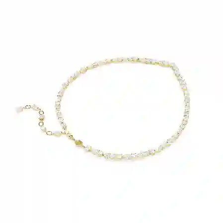 Resim Mesmera Kolye, Karışık kesimler, Beyaz, Altın rengi kaplama