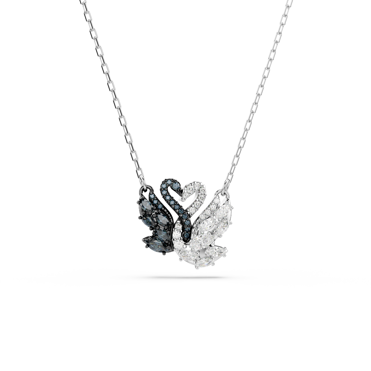 Resim Swan Kolye, Kuğu, Siyah, Karışık metal yüzey