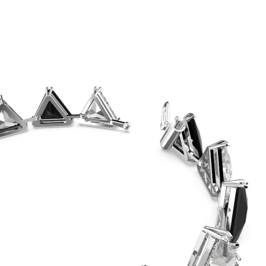 Resim Matrix Tennis bileklik, Üçgen kesim, Siyah, Rodyum kaplama