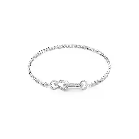 Resim Dextera Kolye, Pavé, Karışık bağlantılar, Beyaz, Rodyum kaplama