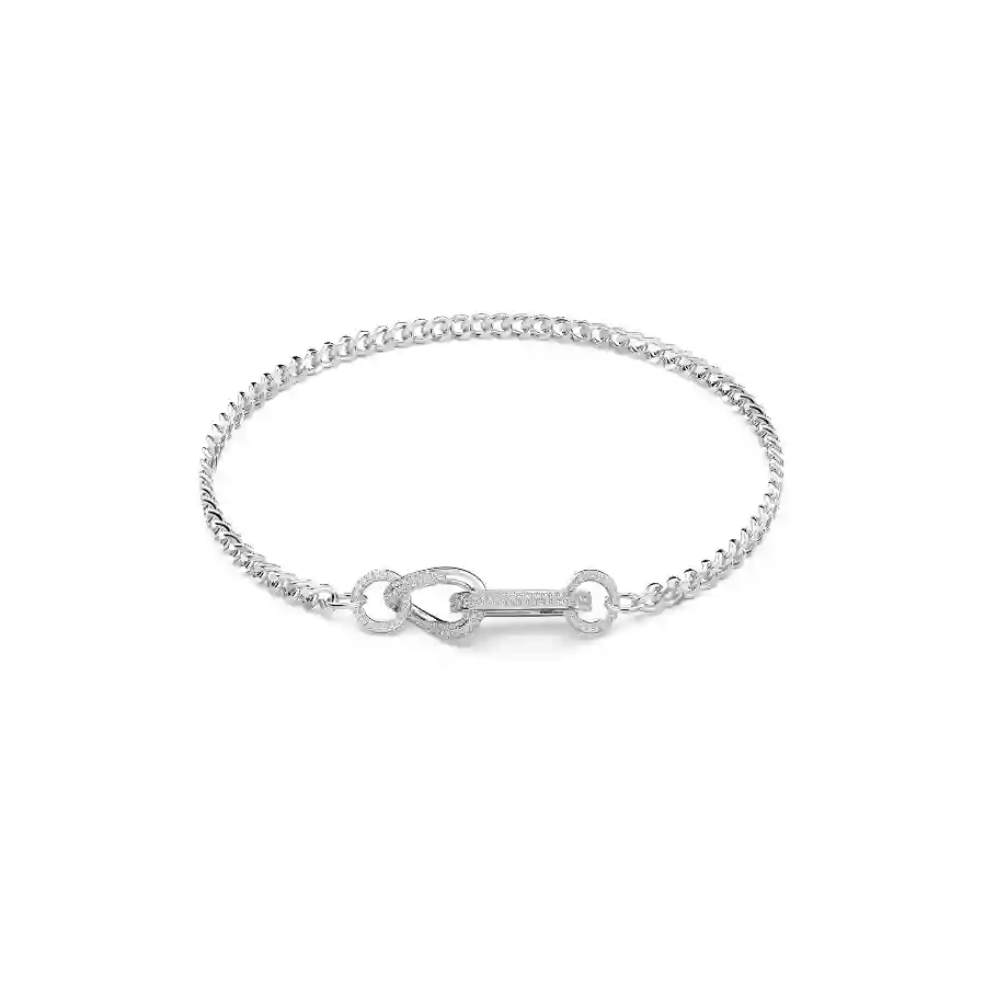 Resim Dextera Kolye, Pavé, Karışık bağlantılar, Beyaz, Rodyum kaplama