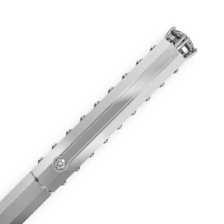 Resim Tükenmez Kalem, Klasik, Gümüş Rengi, Krom Kaplama