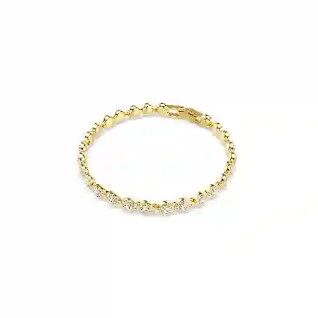 Resim Una Angelic Set, Yuvarlak kesim, Beyaz, Altın rengi kaplama