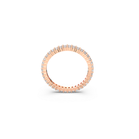 Resim Vittore Yüzük, Yuvarlak kesim, Beyaz, Pembe altın rengi yüzey