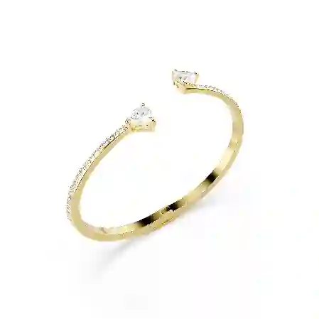 Resim Mesmera Attract Bileklik, Kalp, Beyaz, Altın rengi kaplama