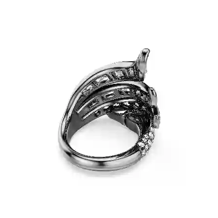 Resim The Vienna Collection Yüzük, Kuğu, Beyaz, Rutenyum kaplama