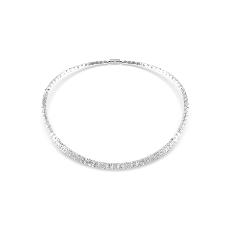 Resim Matrix Kolye, Baget kesim, Beyaz, Rodyum kaplama