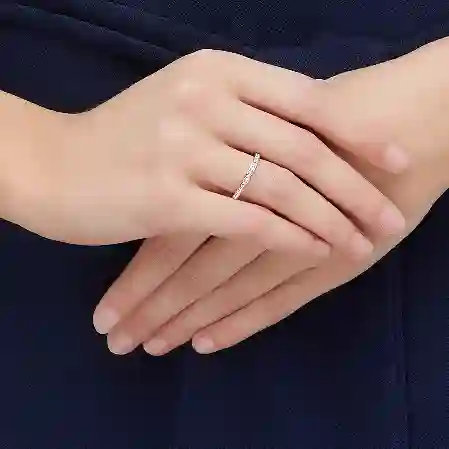 Resim Rare Yüzük, Beyaz, Pembe altın rengi kaplama