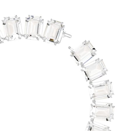 Resim Millenia Kolye, Sekizgen kesim, Beyaz, Rodyum kaplama