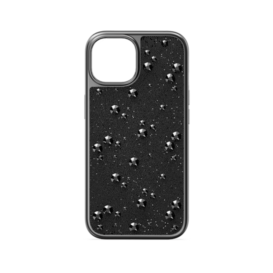 Resim High Akıllı Telefon Kılıfı, Flat Back kristaller, iPhone® 15, Siyah