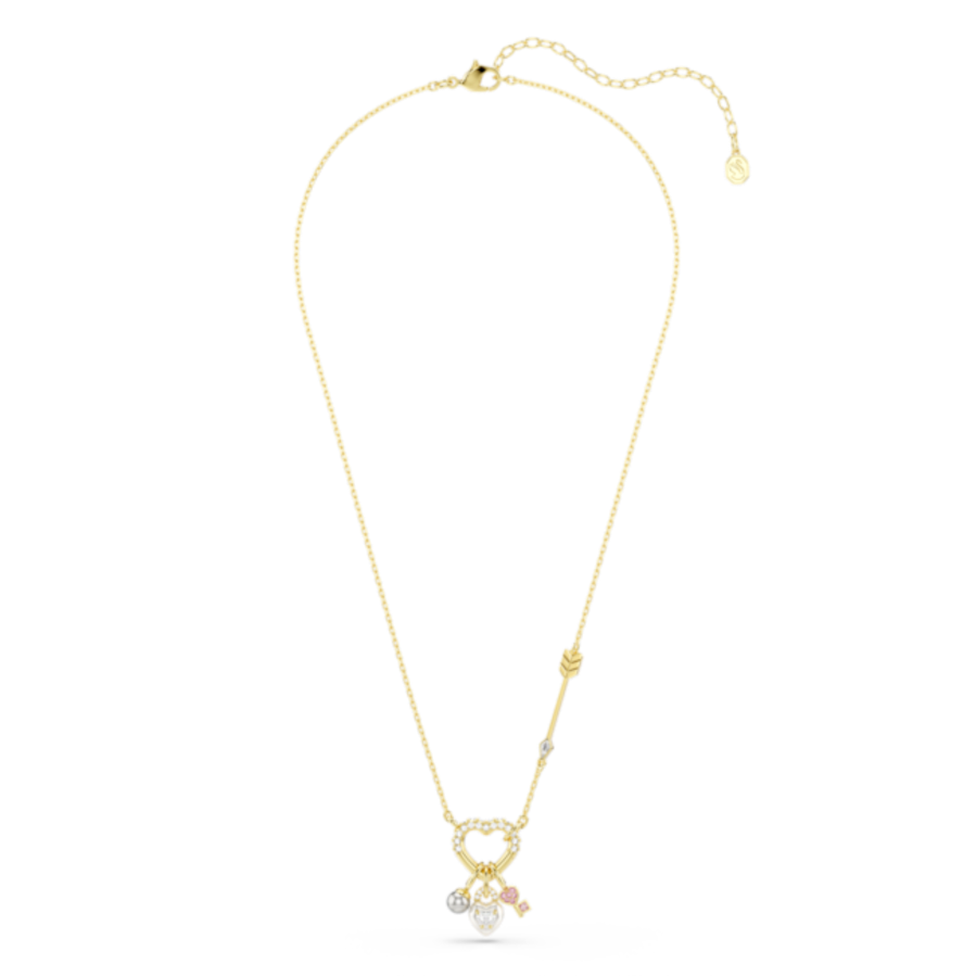 Resim Idyllia Kolye, Karışık kesimler, Kalp, anahtar, Pembe, Altın rengi kaplama