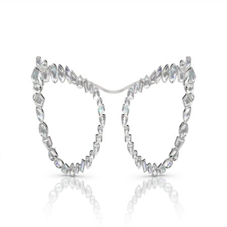 Resim 2’si 1 arada klipsli güneş gözlüğü, Çarpıcı, Kedi gözü modeli, SK7011, Beyaz