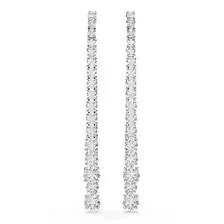 Resim Matrix damla küpeler, Yuvarlak kesimlerin renk geçişleri, Beyaz, Rodyum kaplama