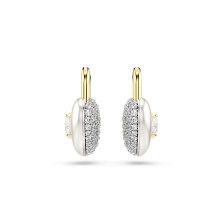 Resim Idyllia damla küpeler, Karışık kesimler, Kalp, Beyaz, Altın rengi kaplama