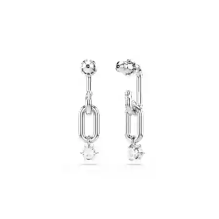 Resim Constella damla küpeler, Yuvarlak kesim, Beyaz, Rodyum kaplama