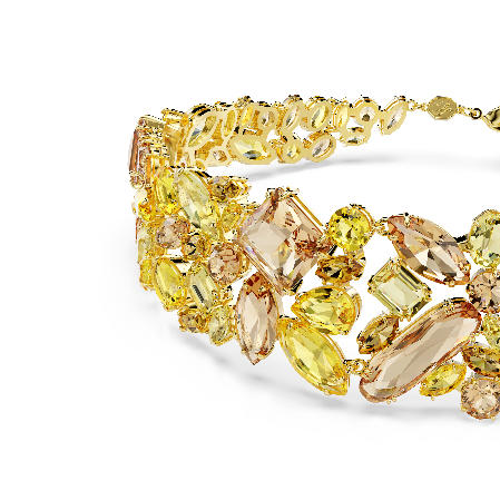 Resim Gema Gerdanlık, Karışık kesimler, Sarı, Altın rengi kaplama