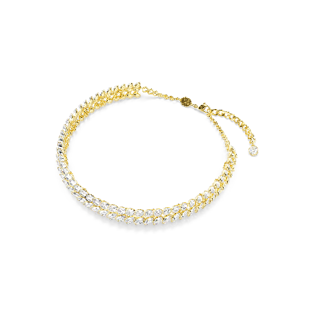 Resim Idyllia Gerdanlık, Oval kesim, Beyaz, Altın rengi kaplama