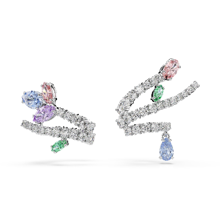 Resim Ariana Grande x Swarovski kelepçe küpe, Karışık kesimler, Çok renkli, Rodyum kaplama