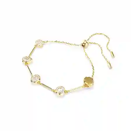 Resim Imber Tennis kolye, Mıknatıslı kapama mekanizması, Karışık kesimler, Beyaz, Altın rengi kaplama