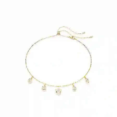 Resim Imber Kolye, Karışık kesimler, Beyaz, Altın rengi kaplama